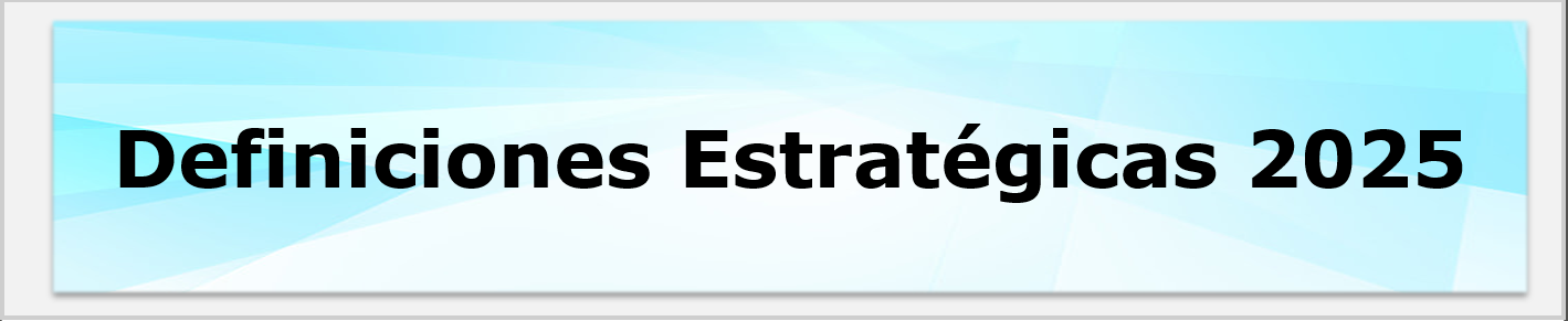 Definiciones Estratégicas 2025